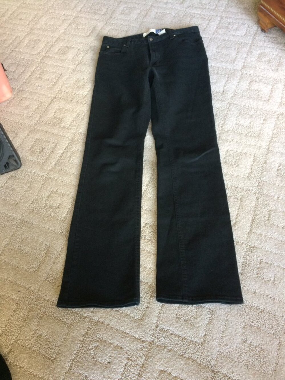GAP Boot Cut Black Denim Jeans Size 12 Long - Picture 2 of 11